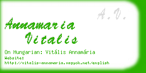 annamaria vitalis business card